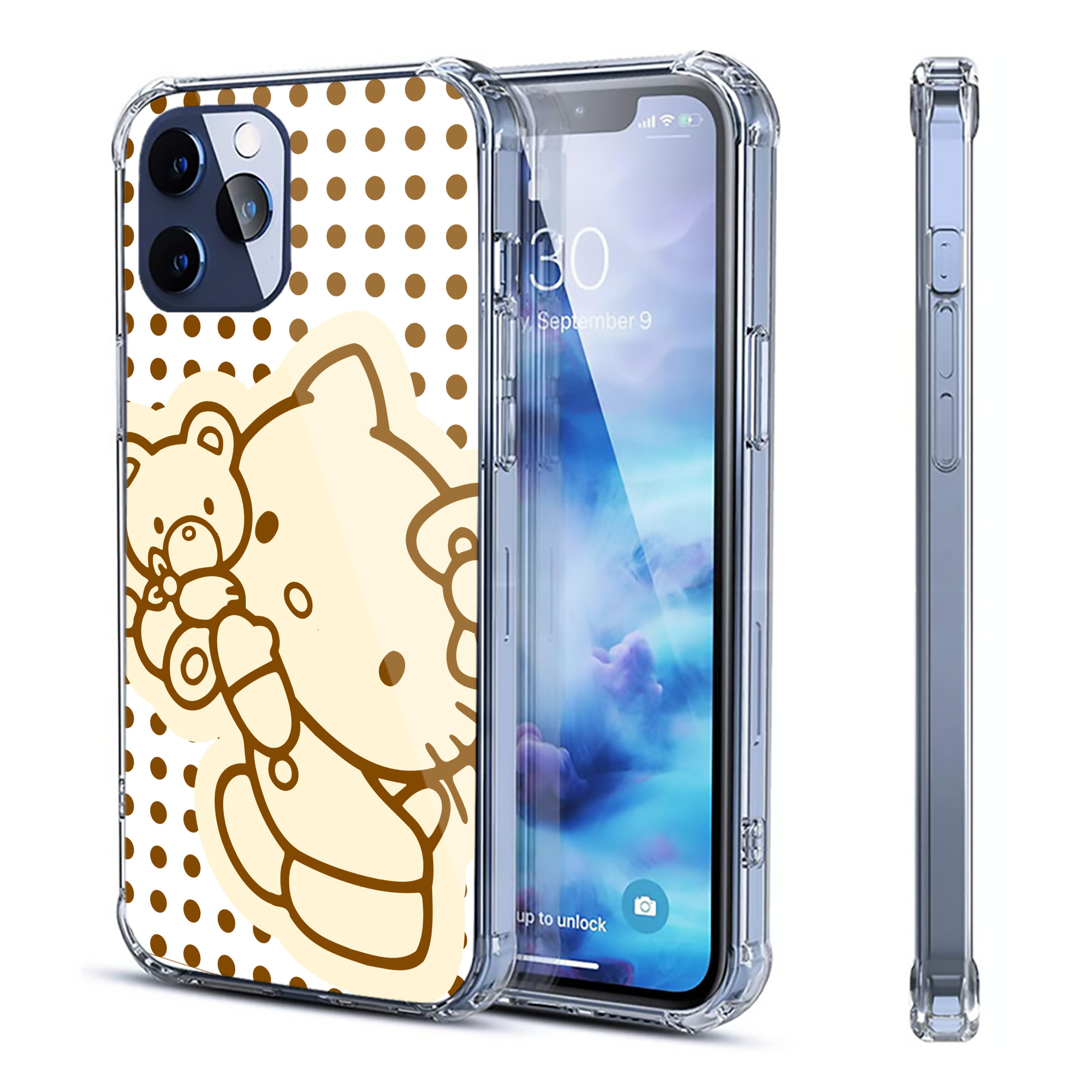 （画像用） Hello Kitty ハローキティ 【iPhone 12シリーズ対応】透明スマホケース（クリアソフトケース）